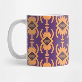 Orange geometric pattern abstract Mug